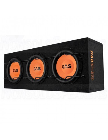 GAS MAD B1-310 10" triple subwoofer box 25cm 4+4+4 Ohm