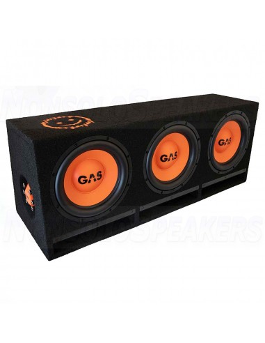 GAS MAD B2-310 10" triple subwoofer box 25cm 4+4+4 Ohm