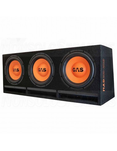 GAS MAD B2-310 10" triple subwoofer box 25cm 4+4+4 Ohm