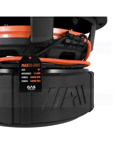 GAS MAX S2-10D1 10" 25 cm subwoofer 1+1 Ohm