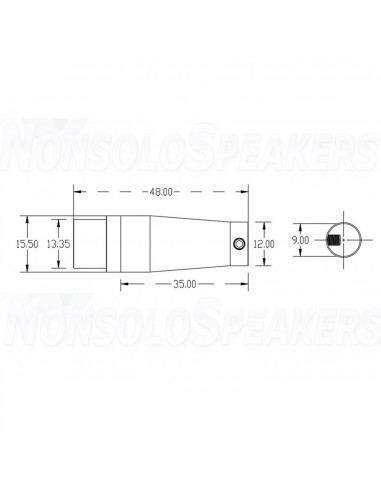 VIBORG ND05G NAIM 5 Pins DIN Silver/Rhodium Ø9mm