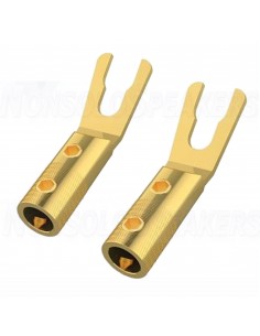 VIBORG VS702G - Gold Plated Spade Connector Ø4,5mm (Pair)
