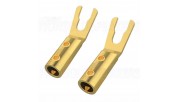 VIBORG VS702G - Gold Plated Spade Connector Ø4,5mm (Pair)