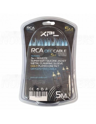 CV010 - RCA-RCA XPL 5m cable with remote - Hi-Quality OFC