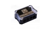 XPL PDB01B Current distributor nickel plated, input cable 0AWG, output 4x4AWG - Blister