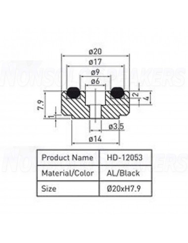 Dynavox Aluminum Feet Black 4 pcs - 207270