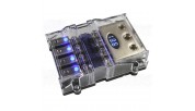 Hollywood MAHX 4B Voltmeter Fuse Box. Mini ANL , 4 positions, voltmeter, 21.4 / 53 qmm