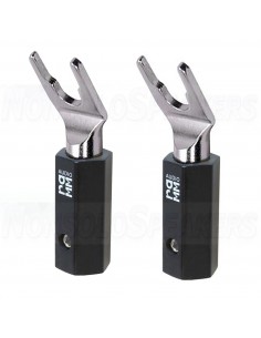 RAMM AUDIO 50400-RT Spades Rhodium plated Red Copper Ø8mm (Pair)