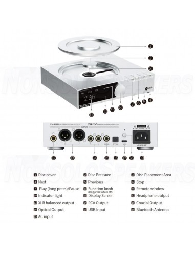 SMSL PL200 Hi-Res CD player Silver
