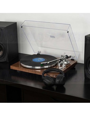Dayton Audio  TT-1BTW Turntable with USB, Bluetooth, Audio-Technica AT-VM95E WOOD.