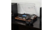 Dayton Audio  TT-1BTW Turntable with USB, Bluetooth, Audio-Technica AT-VM95E WOOD.