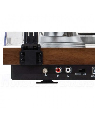 Dayton Audio  TT-1BTW Turntable with USB, Bluetooth, Audio-Technica AT-VM95E WOOD.