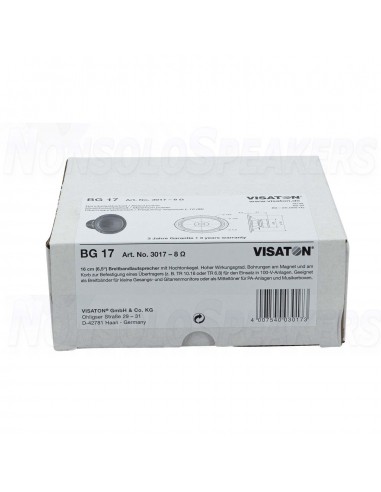 Visaton BG 17 6.5" Full-Range Speaker 8 Ohm