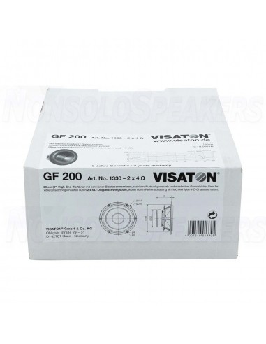 Visaton GF 200 8" High-End Woofer 2x4 Ohm