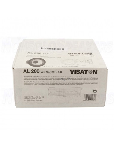 Visaton AL 200 8" High-End Woofer 8 Ohm