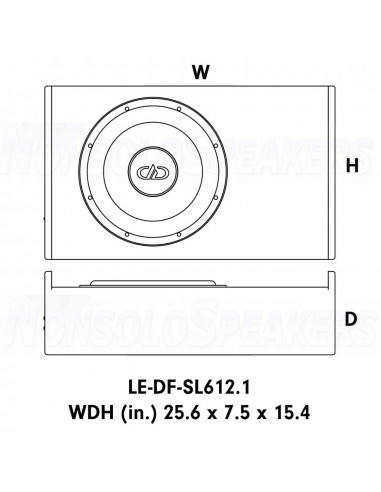 DD Audio LE-DF-SL612 12″ subwoofer box 2x2 Ohm