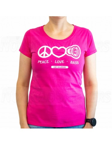 DD Women′s Love Peace & Bass Navy t-shirt M