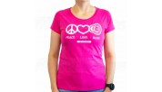 DD Women′s Love Peace & Bass Navy t-shirt L