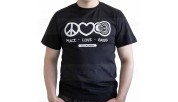 DD Love Peace & Bass Black t-shirt XXXL
