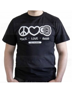 DD Love Peace & Bass Black t-shirt L