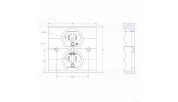 Viborg VM01R US Wall Socket Copper + Aluminum Plate
