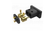 Viborg VI-08G IEC C8 Panel Mount 2.5A/250V - Gold Plated