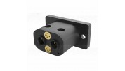 Viborg VI-08G IEC C8 Panel Mount 2.5A/250V - Gold Plated