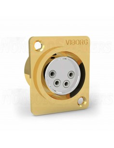 VIBORG CF204G 4 Pin XLR Female Connector Pure Copper - Gold Plated 2
