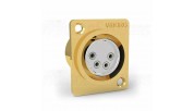VIBORG CF204G 4 Pin XLR Female Connector Pure Copper - Gold Plated
