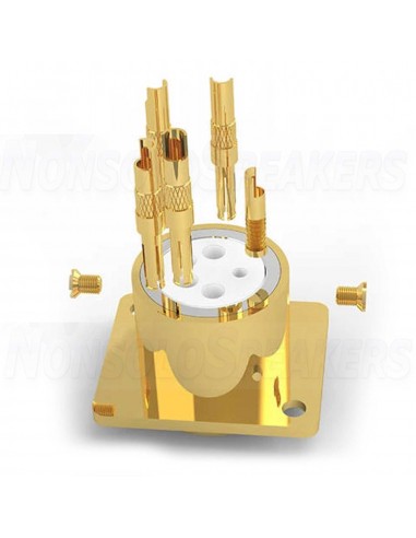 VIBORG CF204G 4 Pin XLR Female Connector Pure Copper - Gold Plated