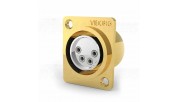 VIBORG CF204G 4 Pin XLR Female Connector Pure Copper - Gold Plated