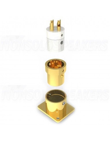 VIBORG CF203G XLR 3 Pin Female Socket - Pure Copper Gold Plated