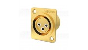 VIBORG CF203G XLR 3 Pin Female Socket - Pure Copper Gold Plated