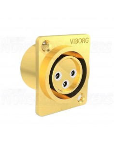 VIBORG CF203G XLR 3 Pin Female Socket - Pure Copper Gold Plated 2