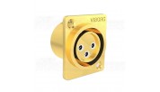 VIBORG CF203G XLR 3 Pin Female Socket - Pure Copper Gold Plated