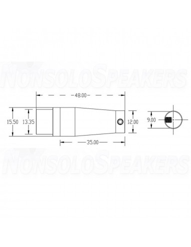 VIBORG ND05R 5 pins DIN Connector for NAIM - Rhodium Plate
