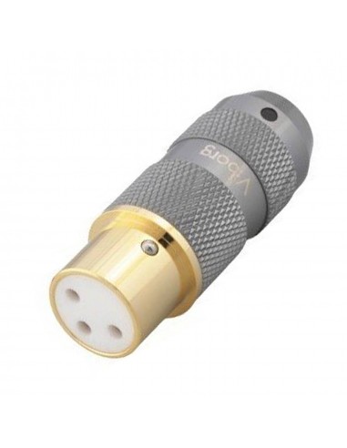 Viborg XF202GB Pure Copper Female XLR Connector Gold Plated Black