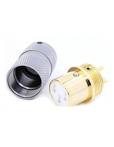Viborg XF202GB Pure Copper Female XLR Connector Gold Plated Black