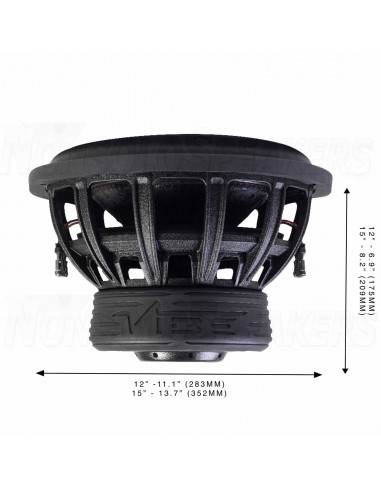 Vibe Audio BLACKDEATH12D2-V3 12” Subwoofer 2 Ohm
