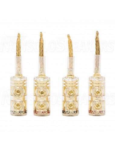 Viablue TS-Flex Banana Plug Flexible Pins - 24k Gold Plated