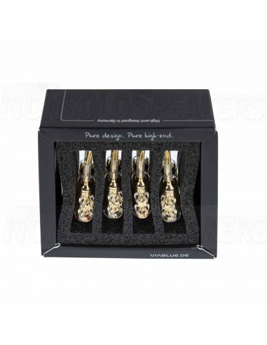 Viablue TS-Flex Banana Plug Flexible Pins - 24k Gold Plated