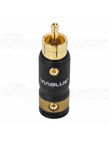 Viablue T6S XLS RCA Connector 24k Gold Plated 10.5mm Soldered Locking