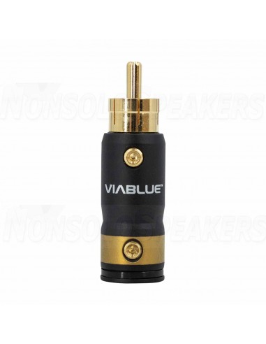 Viablue T6S XLS RCA Connector 24k Gold Plated 10.5mm Soldered Locking