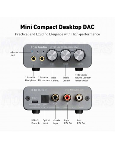 Fosi Audio K5 PRO Audio Mini DAC & Headphone Amplifier