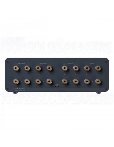 Fosi Audio LC30 Amplifier Speaker Switcher 2-In-2 Out Dual Analog VU Meter - Orange