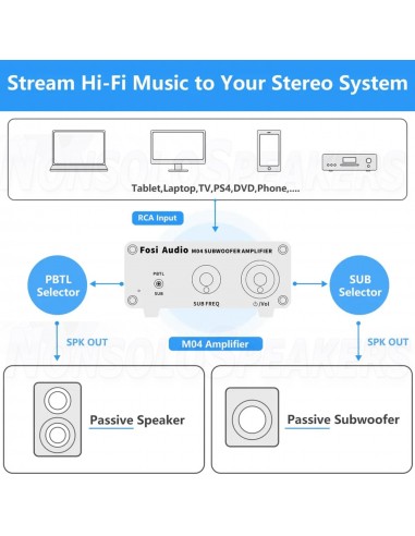 Fosi Audio M04 Mono Subwoofer Amplifier