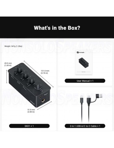 Fosi Audio SK01 Portable Headphone Amplifier & Preamplifier