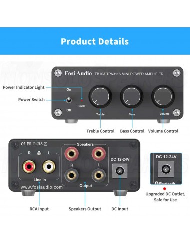 Fosi Audio TB10A Stereo Amplifier