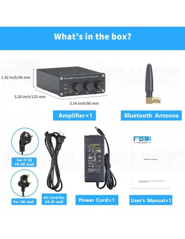 Fosi Audio BT20A Stereo Amplifier