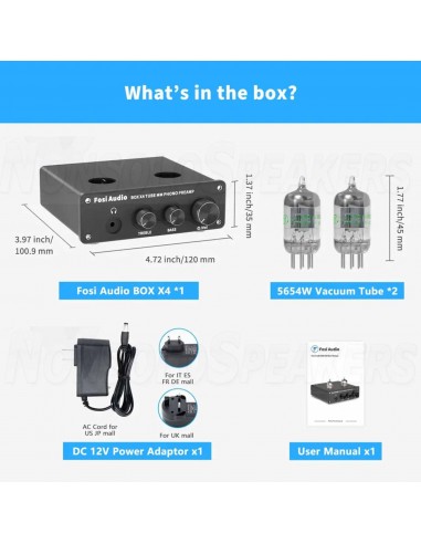 Fosi Audio BOX X4 Phono Preamp & Headphone Amplifier